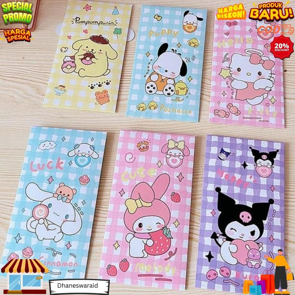 

Isi 5Pc - Amplop Lebaran Sanrio My Melody Kuromi Cinnamorol Unik Tebal - Uang Tidak Dilipat D Sale