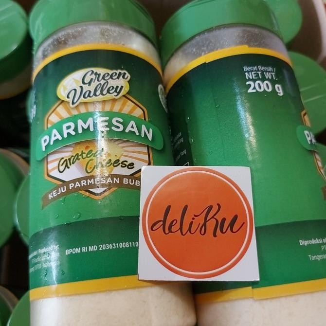 

SIAP KIRIM KEJU PARMESAN 200GR GREEN VALLEY BUBUK/ PARMESAN GRATED 200GR