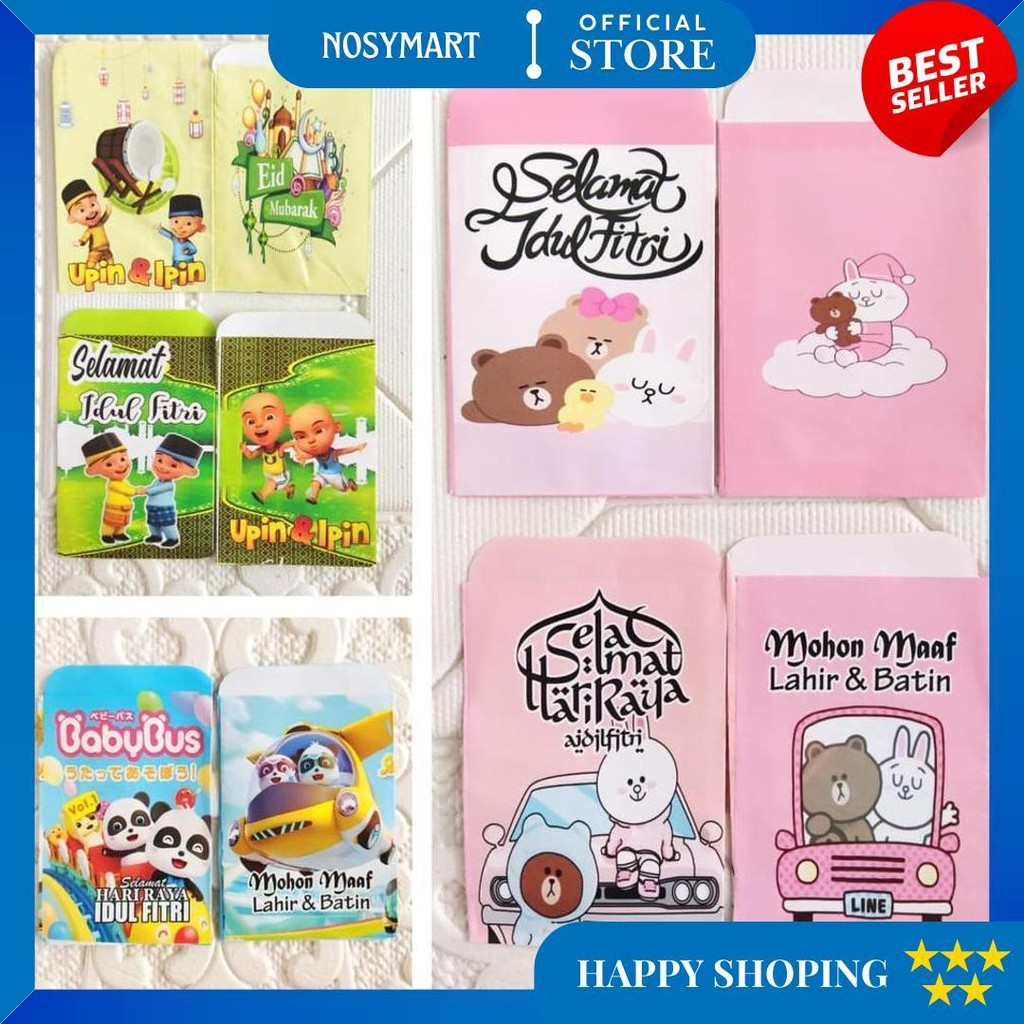 

(Isi 10 Pcs) Amplop Lebaran Kecil 1 Pack Isi 10 Pcs Karakter Lucu/Amplop Lebaran Snack |Ev D Termurah