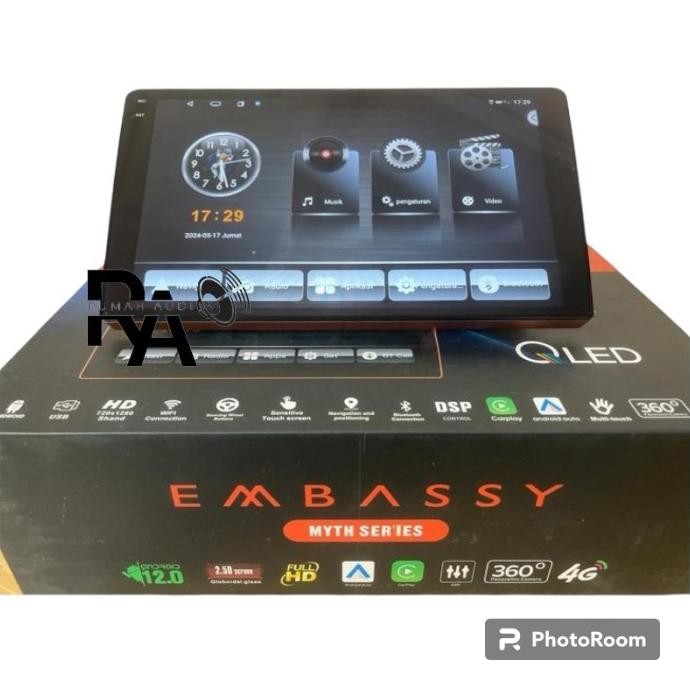 Grosir Headunit Android Mobil 9 Inch Embassy Scorpio Ram 6/128Gb Qled 4G Myth Series