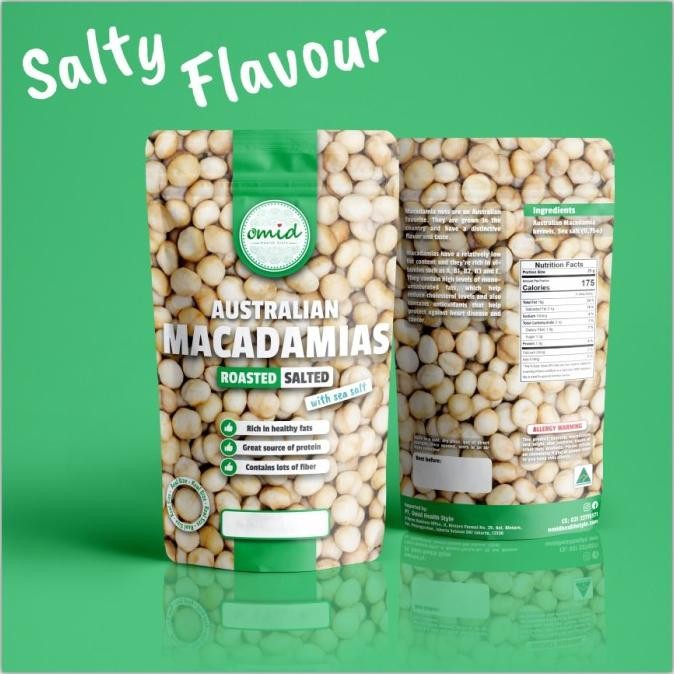 

Promo Roasted Salted Macadamia Nuts (Kacang Macadamia Panggang Asin) 250Gr
