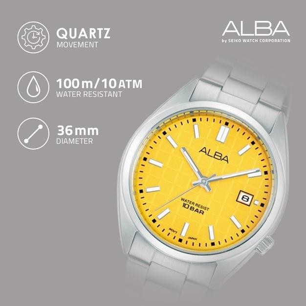 Murah Jam Tangan Alba Unisex Silver Alba Gelato Ag8M41 Quartz Ag8M41X1