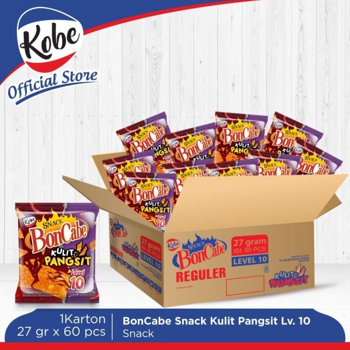 

Promo Kobe Snack Boncabe Kulit Pangsit Level 10 - 1 Karton Isi 60Pcs