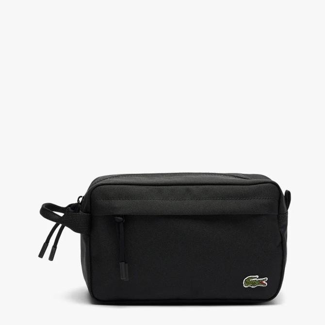 HARGA DISC - Lacoste Neocroc Toiletry Bag / Travel Pouch - Black 000