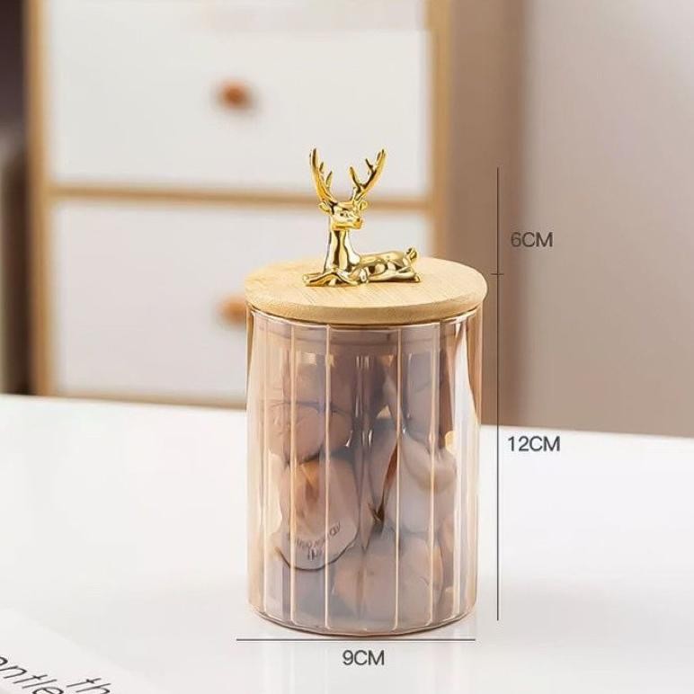 ORIGINAL CATKing{Ready Stock}Toples Makanan Serbaguna Toples Gold Toples Aesthetic Toples Kue Toples