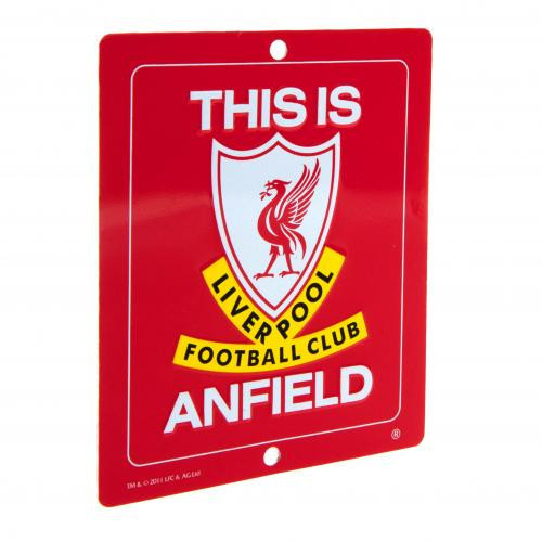 Liverpool This Is Anfield, Metal Window Sign, Official Merchandise