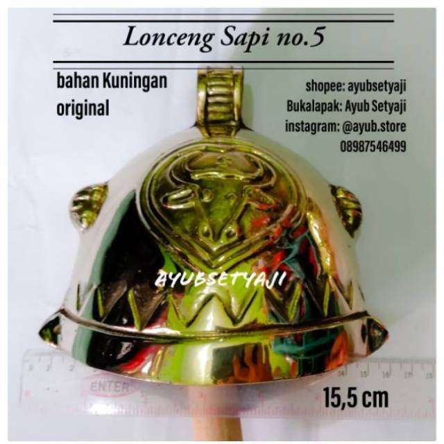 My Lonceng Sapi Kuningan Kluntung No5 Lonceng Kerbau Kambing Bel Pintu