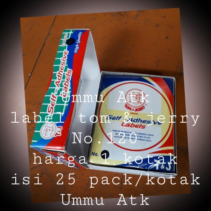 

LABEL TOM & JERRY NO 120 HARGA UNTUK 1 KOTAK ISI 25 PACK