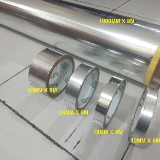 

LAKBAN ALUMINIUM FOIL TAPE 12MM X 8M LAKBAN ANTI BOCOR