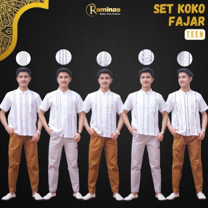 TERLARIS SETELAN KOKO ANAK SETELAN KOKO DEWASA SET KOKO PENDEK KOKO PENDEK ANAK KOKO PUTIH BAJU