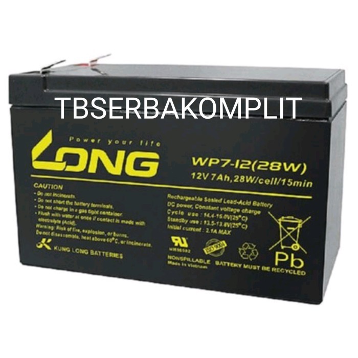 Battery Long WP7-12-28W Aki 12 volt 7 ampere Accu 12V 7Ah Ups lampu