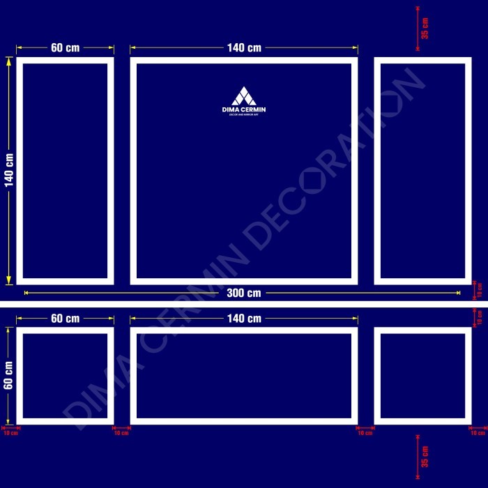 Paket Wall Moulding Dinding Ukuran X / Panel Lis Profil Kayu
