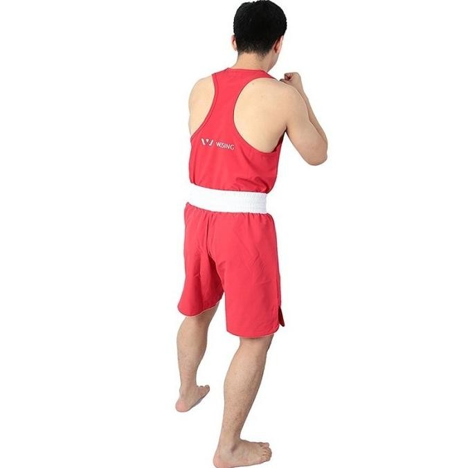 WESING Male WUSHU SANDA SUIT / Seragam WUSHU PUTRA - RED/BLUE Terlaris