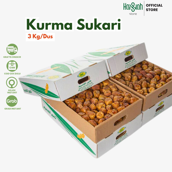 

Kurma Sukari / Kurma Raja Dus 3 Kg / Kurma Basah