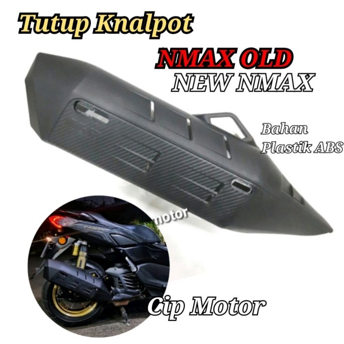 Cover Tutup Knalpot New Nmax 2020 Abs Plastik Hitam Merah Biru Putih
