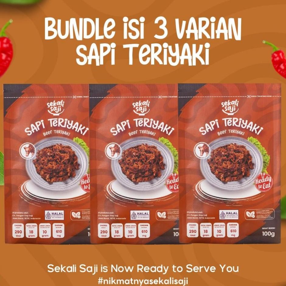 

Eali Aji Bundling Api Teriyai Ii 3 Lau Nt 100Gr Maanan Iap Aji Lau Mateng Halal