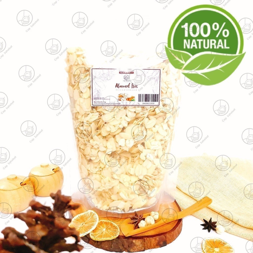 

Kacang Almond Iris / Sliced Almond / Rempah / JSR 100% PREMIUM QUALITY