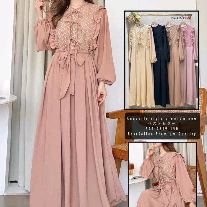 Terbaru Salsa Dress Gamis Vest Gamis Rompi Gamis Korea Gamis Korean Style Gamis Lebaran Best Seller