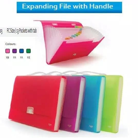 

Expanding File With Handle Bantex - Map Harmonika Folio Size