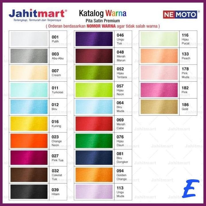 

| JH | PITA SATIN 1 INCH / 2.5 CM PER ROLL