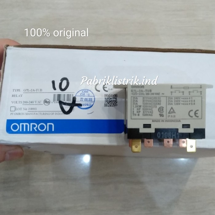 Relay G7L 2A Tub 25A Coil 220V Ac Omron Original Spare Part Ac Daikin