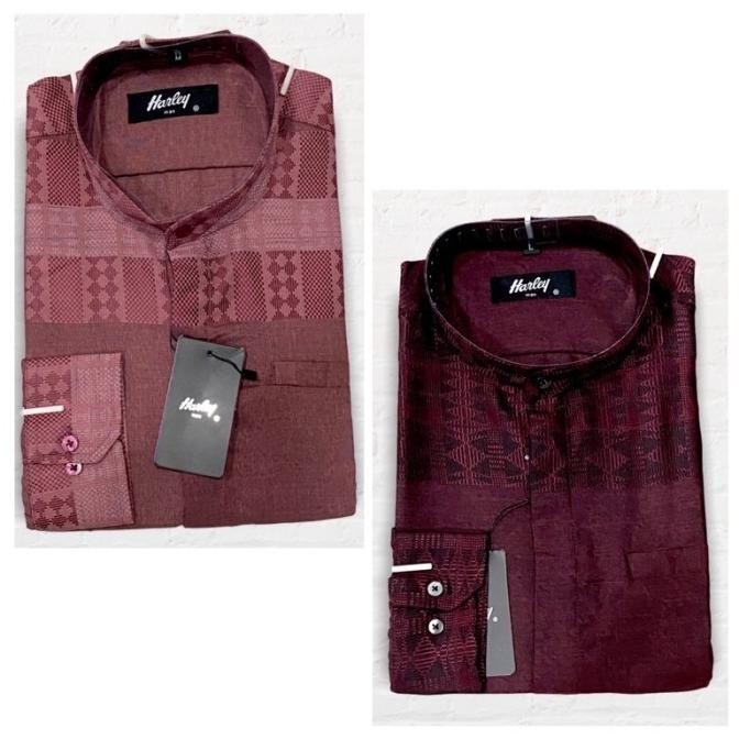 Kemko Harley Warna Maroon Tangan Panjang (2 Variasi)