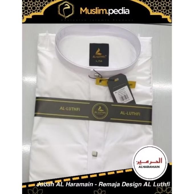 Trend Fashion Outfit Baju Gamis Muslim Pria Jubah Putih Al Lutfi Model Haramain