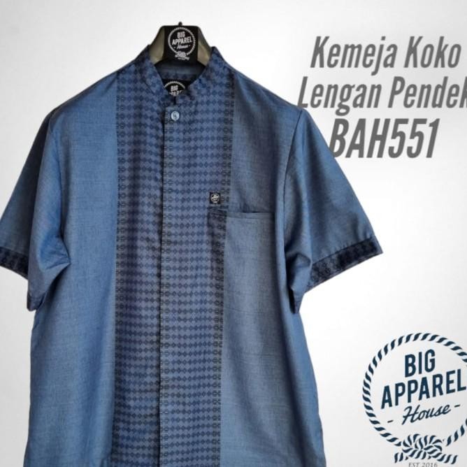 Kemeja Koko Jumbo Oversize Big Size Pria Laki Wak Wajik Denim Bah 551
