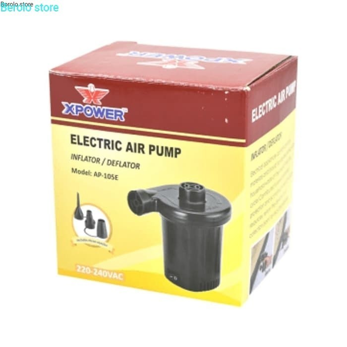 Xpower Pompa Angin Elektrik - Pompa Kasur Angin - Electric Air Pump