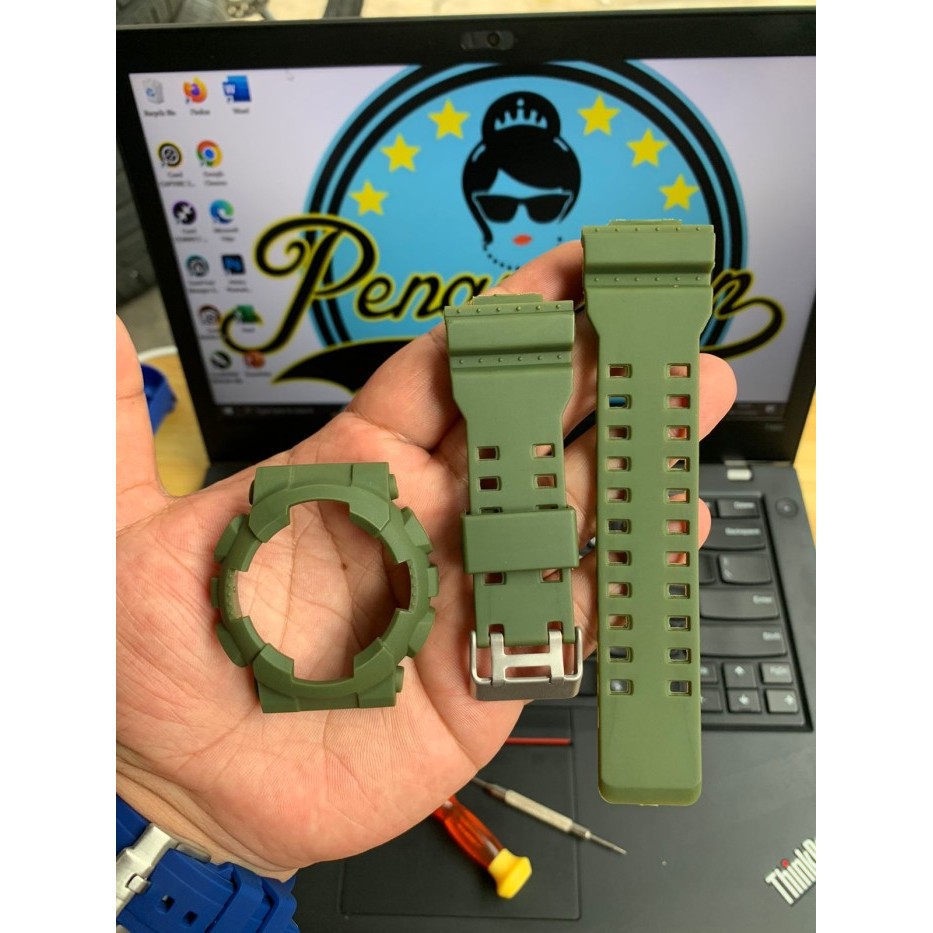 FREE ONGKIR Hijau bazel jam Bezel jam tangan set g shock GA100 GA-110