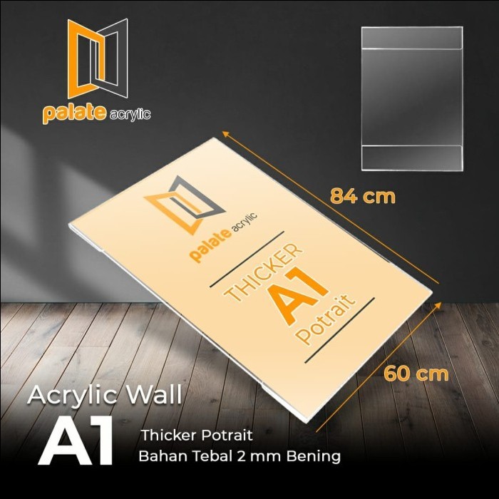 

TERBARU! akrilik wall A1 / acrylik / thicker / akrilik dinding brosur 2MM