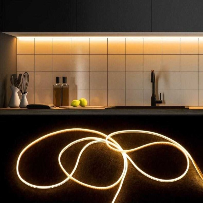 Lampu LED Strip Hias Fleksibel Rumah Dapur Kamar Kontroler Sentuh
