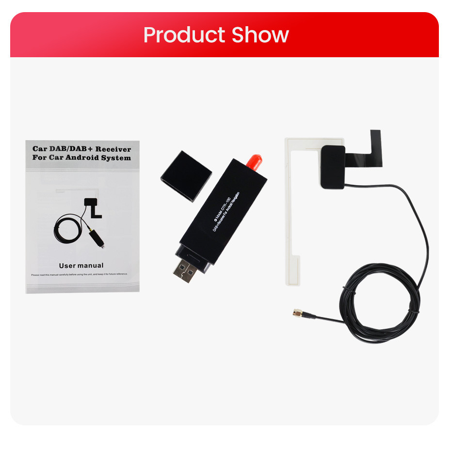 JEBA Dab Radio Receiver In Car Antenna Digital DAB+ Adapter Tuner Box Audio USB Amplified Loop Anten