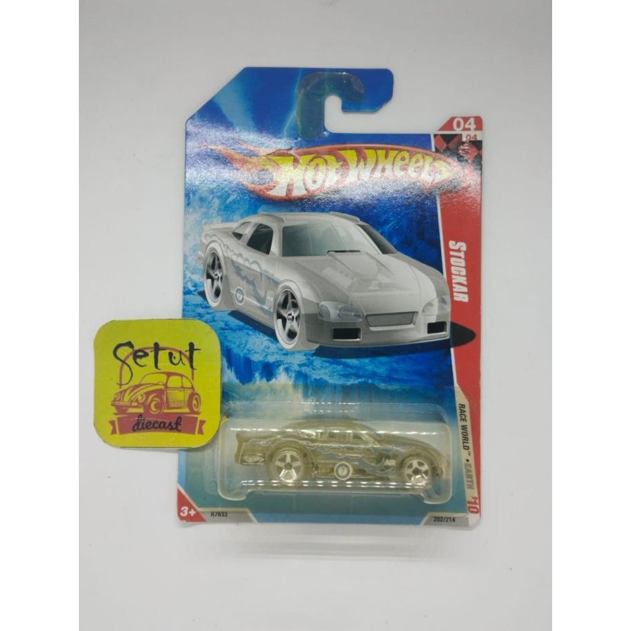 HOT WHEELS HOTWHEELS STOCKAR TRANSPARANT BLUE CARD RARE