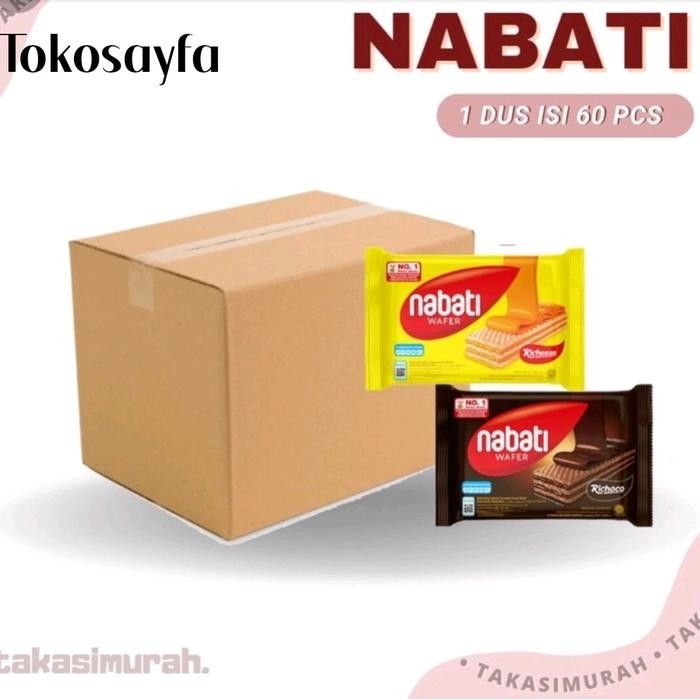 

wafer nabati ( 1 karton : isi 60 pcs) coklat atau keju.