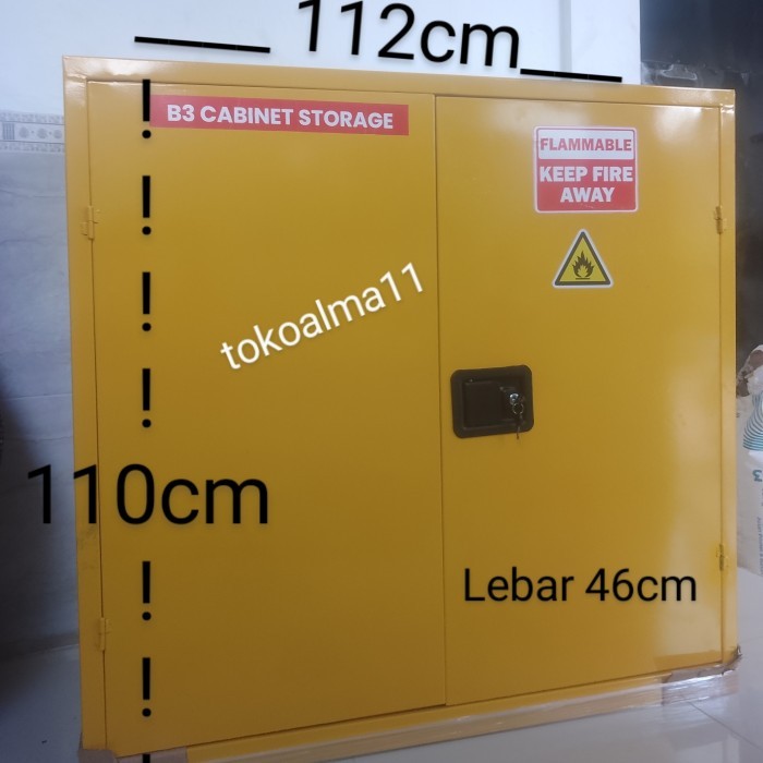 

LEMARI PENYIMPANAN KIMIA / mudah terbakar LEMARI B3