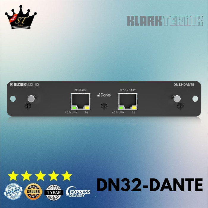 

PROMO! Klark Teknik DN32 DANTE Expansion Card Interface LAN Audinate