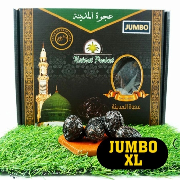

Kurma Ajwa Kurma Nabi Super Jumbo 1 kg dan 500 gram