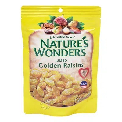 

Nature's Wonders Golden Raisins - Jumbo 200g