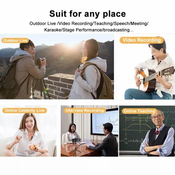 MOVIO MIC WIRELESS LAVALIER - MIC CLIP ON / MIC LIVE STREAMING PODCAST