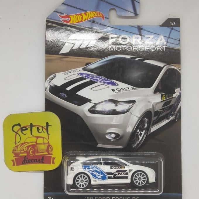 HOT WHEELS HOTWHEELS FORZA MOTORSPORT 09 FORD FOCUS RS PUTIH WHITE