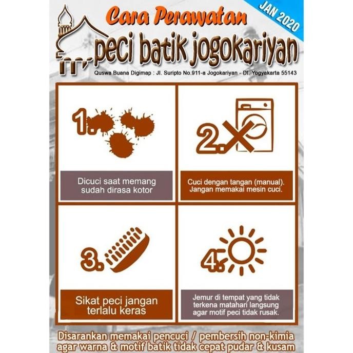 Miliki Peci Batik Jogokariyan Kopiyah Songkok Motif Poleng Hijau Jogokaryan