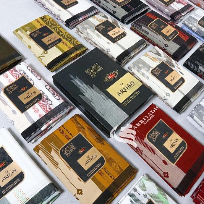 Miliki Ardan Sarung Motif Sgj Songket Gunung Jaquard Putih Hitam Warna