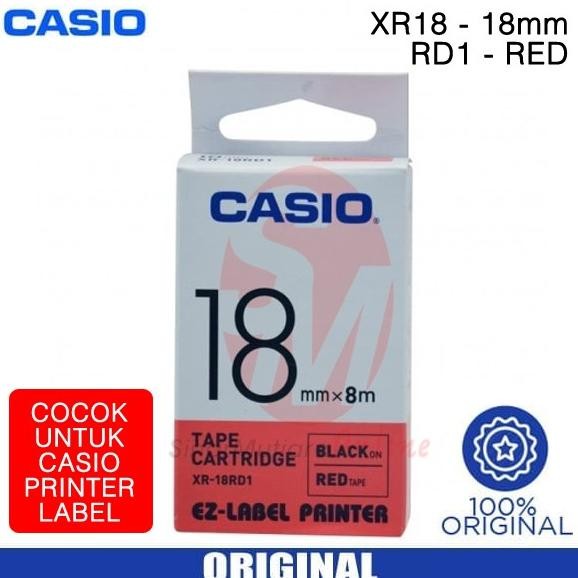

PITA LABEL CASIO XR 18 RD1 RED