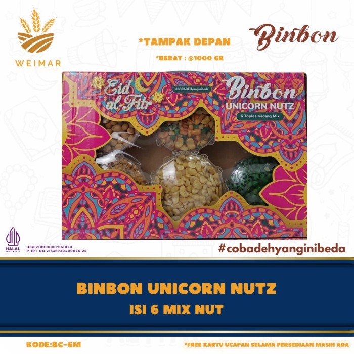 

New! Hampers Lebaran - Binbon Unicorn Nuts Idul Fitri