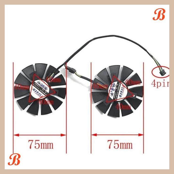 [SRP] FAN CASING VGA ASUS RX 560 460 ROG STRIX 75MM 4PIN