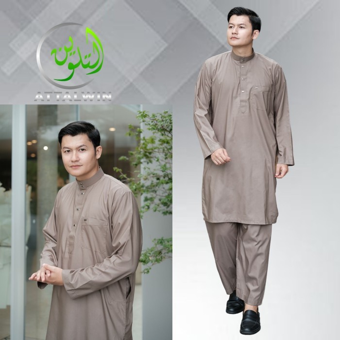 Gamis Setelan Baju Muslim Koko Atasan Pria Tangan Panjang Sd001 Alwaan {TerlarisBest Seller}