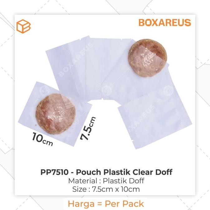 

Ready Pp7510 | Pouch Cookie Plastik /Plastik Kue Polos Clear Doff /Packaging Terbaik