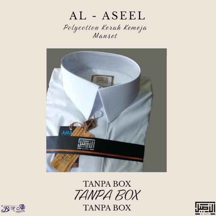 [Tanpa Box] Jubah Al Aseel Premium Dewasa Manset Kerah Khusus Warna Putih Import Arab Saudi