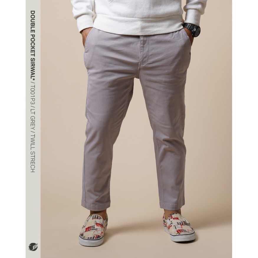 Samase Sirwal Double Pocket T001 Sirwal Celana Pria Dewasa Hitam Twill {TerlarisBest Seller}